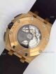 Replica Audemars Piguet Watch Black Dial Luminous Point Yellow Case  Watch (7)_th.jpg